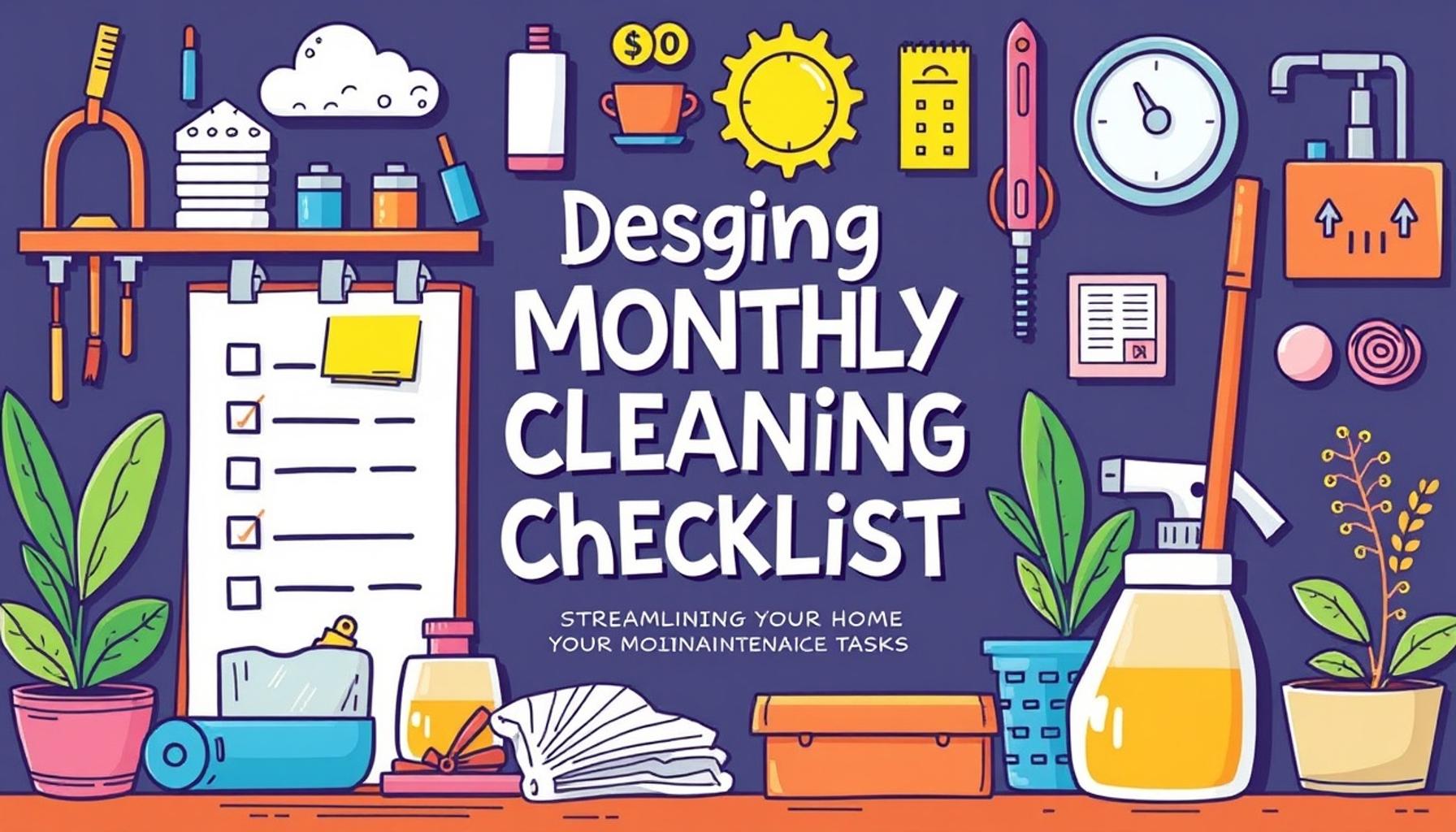 Designing a Monthly Cleaning Checklist: Streamlining Your Home Maintenance Tasks
